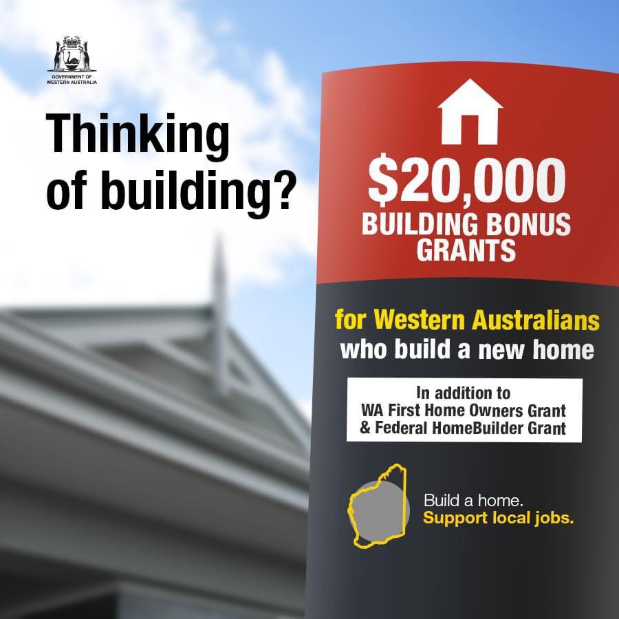 Additional 20 000 Building Bonus Grant That S Now 69 440 Available For West Australians White Building Co